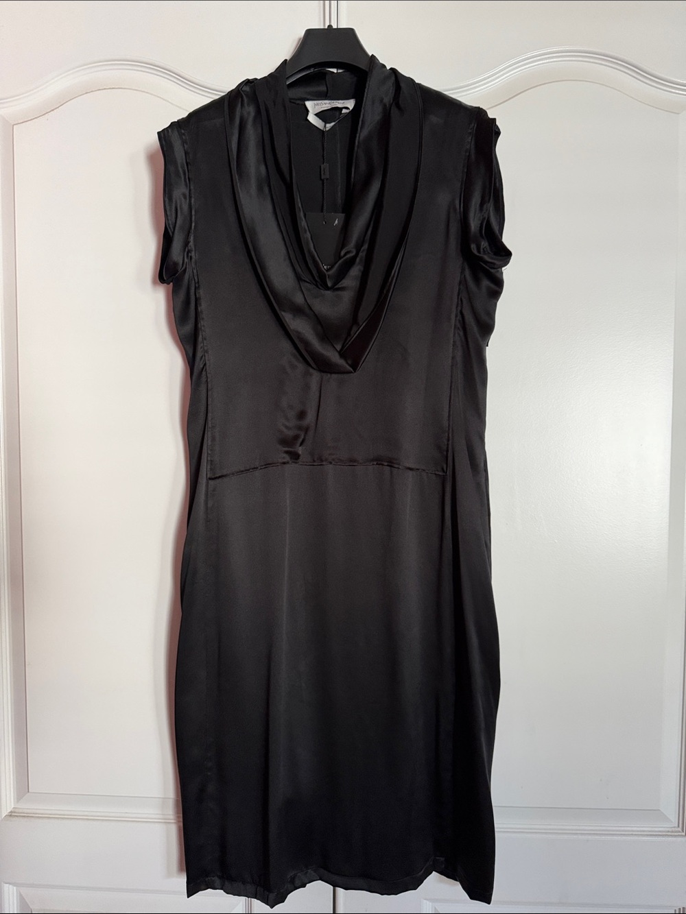 Yves Saint Laurent Black Silk dress 42 NWT
